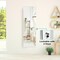 Costway Mirror Jewelry Cabinet 96 LED Lights Wall Door Mounted Armoire w/ Makeup Rack